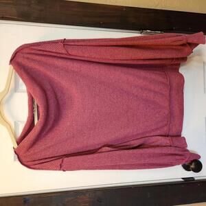 We The Free Women's Off-Shoulder Oversized Waffle Knit Top  - Size Extra Small